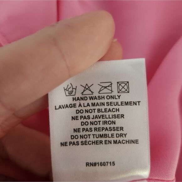 Retrofete Yesi Dress in Flamingo Pink Medium NWT Metallic Maxi Spaghetti Straps - Picture 14 of 14